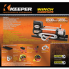 Keeper Value Winch, 12V DC 8500lbs W/Integ. Sealed Solenoids, Synthetic rope KV85072